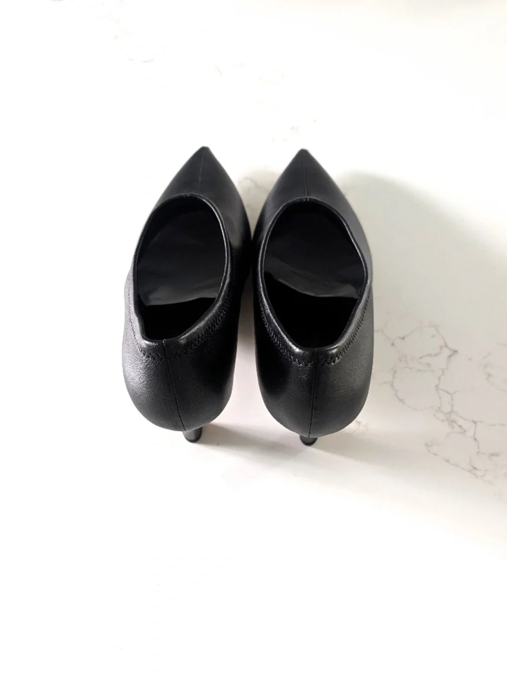 Favorite Daughter Stoj Pointed Toe Kitten Heel Ankle Booties Black Leather 7M